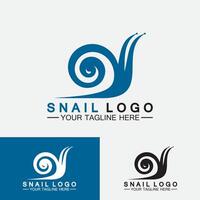 modelo de logotipo caracol ilustração vetorial ícone design vetor