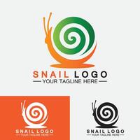 modelo de logotipo caracol ilustração vetorial ícone design vetor