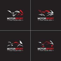 definir modelo de design de ilustração vetorial de símbolo de logotipo de esporte de motocicleta vetor