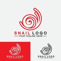 vetor de inspiração de design moderno criativo de logotipo de caracol