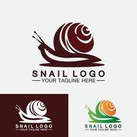 modelo de logotipo caracol ilustração vetorial ícone design vetor