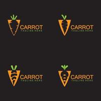 definir modelo de design de ilustração de ícone de vetor de logotipo de cenoura