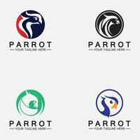 definir modelo de vetor de design de logotipo de papagaio