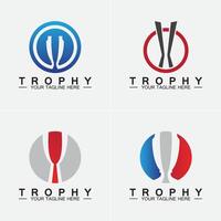 ícone de logotipo de vetor de troféu icon.champions ícone de logotipo de troféu para modelo de logotipo de prêmio vencedor