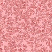 vetor padrão sem costura flores ilustração botânica para papel de parede, têxtil, tecido, vestuário, papel, cartões postais