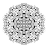 arte vetorial de mandala decorativa ornamental arredondada para colorir a página do livro para adultos e crianças vol-6 vetor