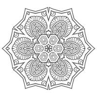 vetor de mandala de arte de linha para design