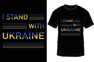 eu estou com o design da camiseta da ucrânia vetor