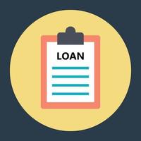 conceitos de papéis de empréstimo vetor