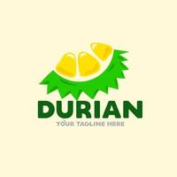 ilustração dos desenhos animados do logotipo da fruta durian vetor