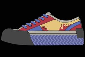 sapatos de tênis vetor para treinamento, ilustração vetorial de tênis de corrida. sapatos esportivos coloridos.