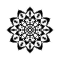 vetor de design gráfico de mandala de flores no vetor premium de ilustração