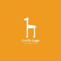 modelo de design de logotipo de girafa. ilustração vetorial de animais selvagens vetor