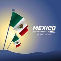 ilustração em vetor dia da independência do méxico. adequado para cartão, pôster e banner.