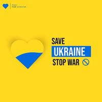 postagem de mídia social de tipografia de guerra da ucrânia vetor