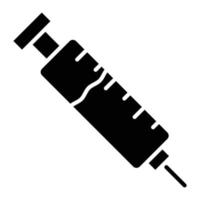 ícone de glifo de seringa vetor