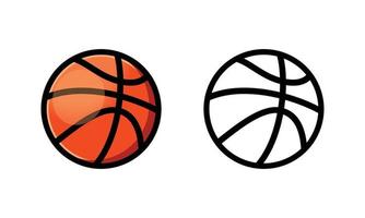Bola de basquete. ilustração vetorial. ícone de basquete
