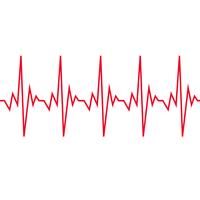 Ícone de eletrocardiograma de batida de coração vetor
