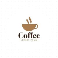 modelo de vetor de design de logotipo de xícara de café