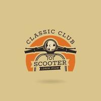 design de logotipo de vetor de scooter