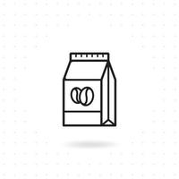 ícone de saco de papel de café vetor