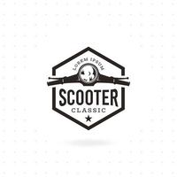 design de logotipo de vetor de scooter