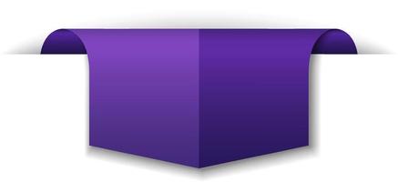 design de banner violeta em fundo branco vetor
