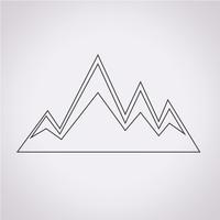 ícone de montanhas sinal de símbolo vetor