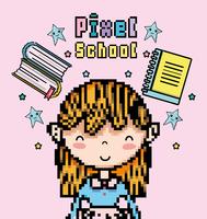 Arte da escola de pixel vetor