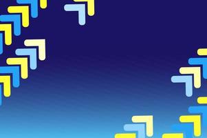 banner horizontal com elementos amarelo-azul vetor