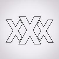 Símbolo de ícone de símbolo XXX vetor
