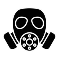 ícone de glifo de máscara de gás vetor