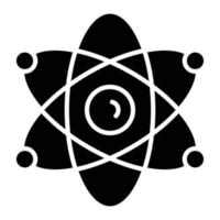 ícone de glifo de átomo vetor