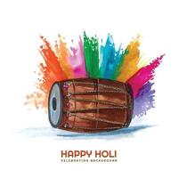 bela celebração de holi colorida para fundo de festival indiano vetor