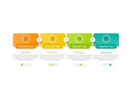 vetor de design de infográficos de passo mínimo e ícones podem ser usados para layout de fluxo de trabalho, diagrama, relatório anual. modelo de design de linha do tempo de infográficos vetoriais com 4 opções, peças, etapas ou processos.