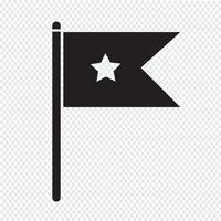 sinal de símbolo de ícone de bandeira vetor