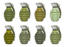 ilustração de design de vetor de granada isolada no fundo branco