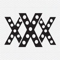 Símbolo de ícone de símbolo XXX vetor