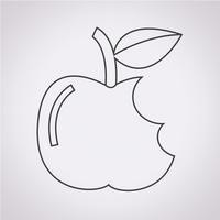 Sinal de símbolo de ícone da Apple vetor