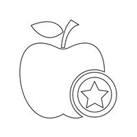 símbolo de ícone de maçã vetor