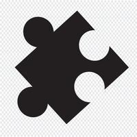 símbolo de ícone de quebra-cabeça vetor