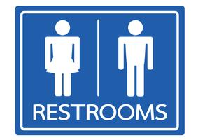Símbolo de banheiro masculino e feminino ícone vetor