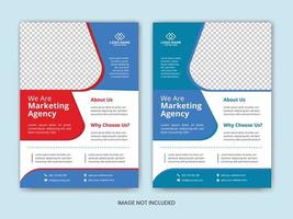 modelo de design de folheto de agência de marketing digital vetor