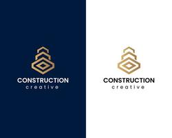 vetor de design de ícone de logotipo de construção