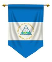 flâmula da Nicarágua isolada em branco vetor