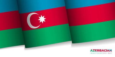 ilustração em vetor de design de bandeira do azerbaijão. dia da independência do azerbaijão.