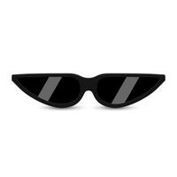 óculos de sol modernos pretos com vidro escuro sobre fundo branco. vetor