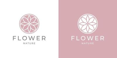 vetor de design de logotipo feminino de flor de lótus de luxo para spa e massagem de joias de salão