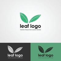 logotipos do vetor de elemento de natureza de ecologia de folha de árvore verde