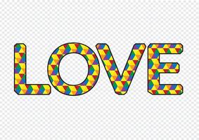 LOVE Font Type para cartão de dia dos namorados vetor